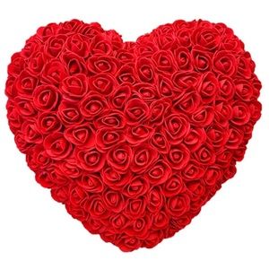 25cm Red Heart Shape Artificial Forever Rose Foam Birthday Gift Girlfriend Decor